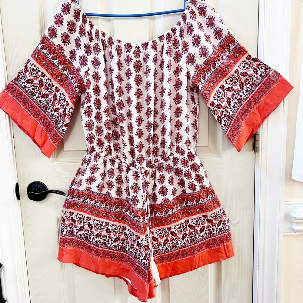 NWOT New York& Company cotton summer romper medium